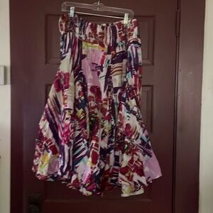 Multi color midi skirt